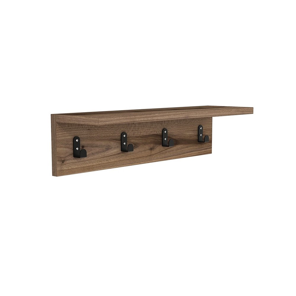 Wall hanger Mulan pakoworld in walnut color 60x16x14.5cm Wall hanger Mulan pakoworld in walnut color 60x16x14.5cm