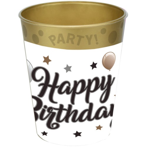 Happy Birthday Milestone Happy Birthday micro premium plastic cup 250 ml
