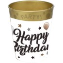 Happy Birthday Milestone Happy Birthday micro premium plastic cup 250 ml
