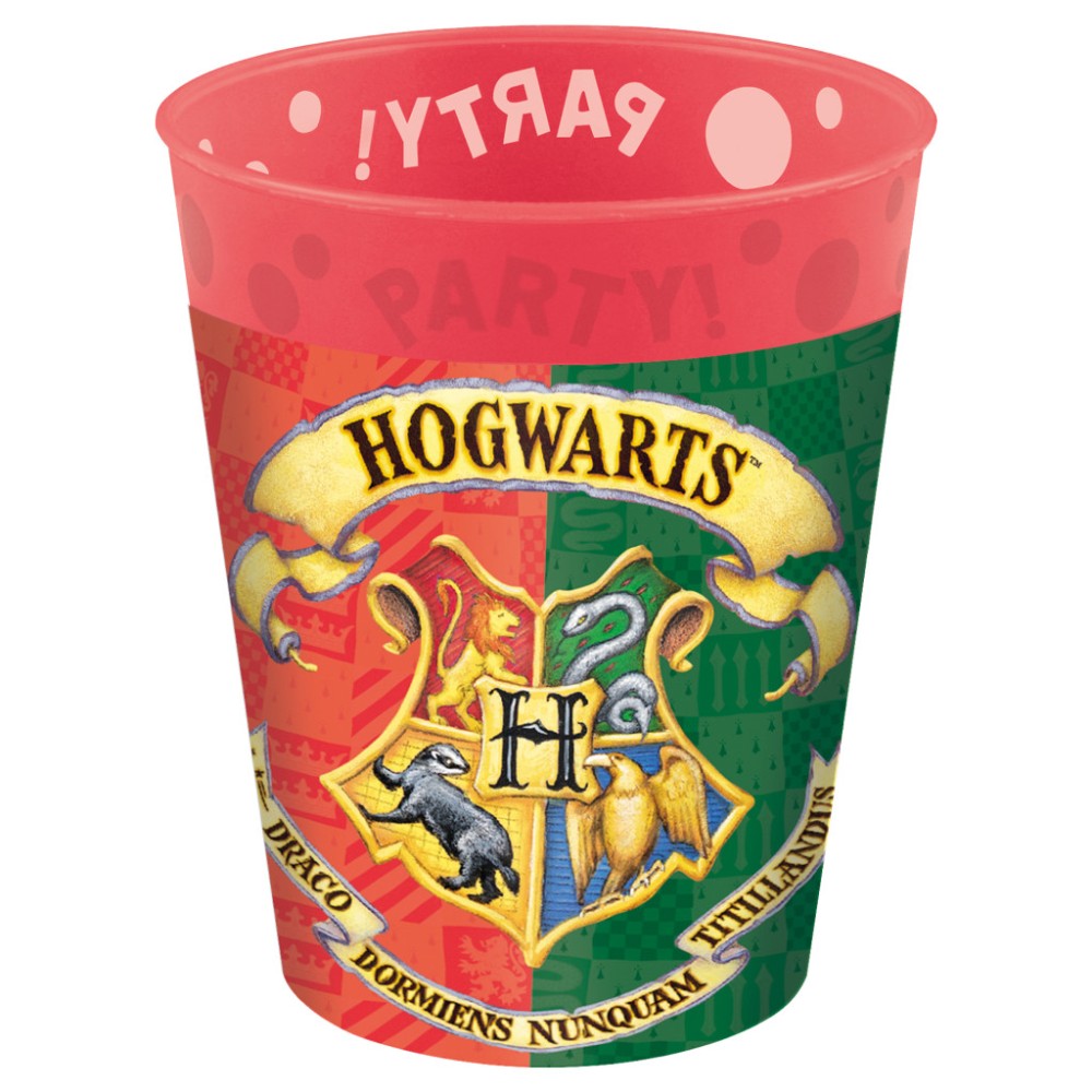Harry Potter Hogwarts Houses micro premium plastic cup set 4 pcs 250 ml