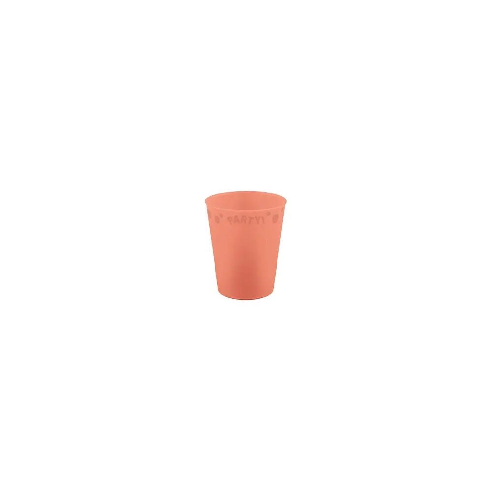 Party Pastel Salmon Salmon color micro premium plastic cup 250 ml