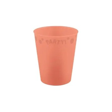 Party Pastel Salmon Salmon color micro premium plastic cup 250 ml