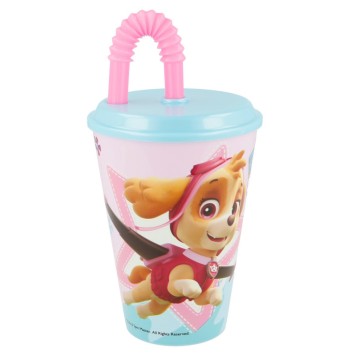 Paw Patrol Girls straw cup, plastic 430 ml