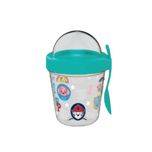 Paw Patrol Heads cup snack holder with lid and spoon 350 ml