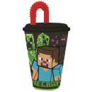 Minecraft Creeper Straw Cup, Plastic 430 ml