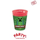 Minecraft micro premium plastic cup set 4 pieces 250 ml