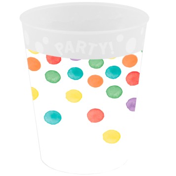 Colour Multiwatercolor  Party micro premium plastic cup 250 ml