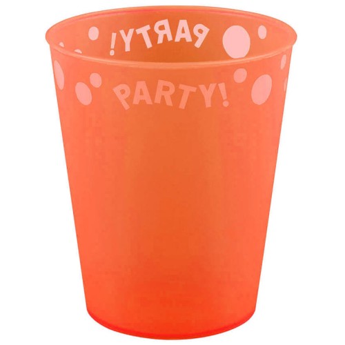 Party Orange Orange micro premium plastic cup 250 ml