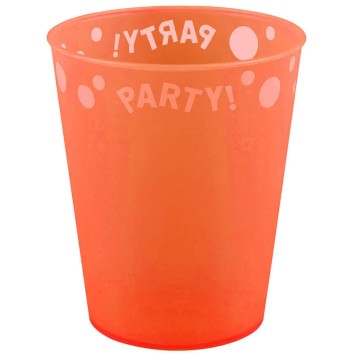Party Orange Orange micro premium plastic cup 250 ml