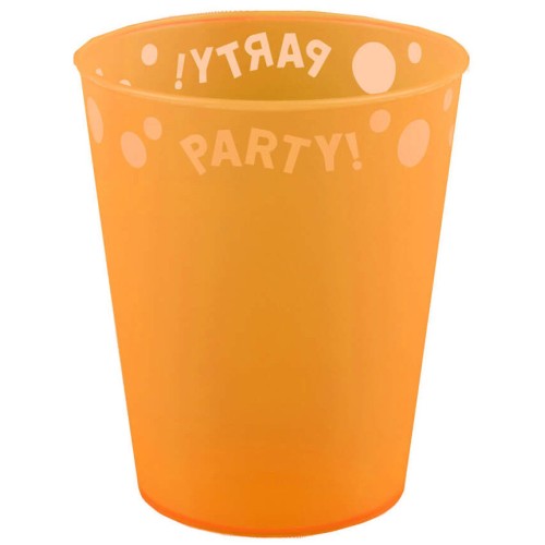 Party Orange Orange micro premium plastic cup 250 ml