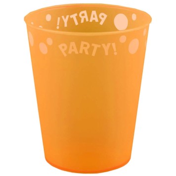 Party Orange Orange micro premium plastic cup 250 ml