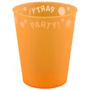 Party Orange Orange micro premium plastic cup 250 ml