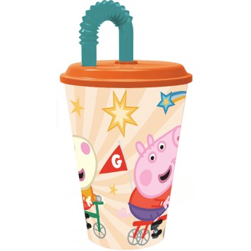 Peppa Pig Kindness Straw Cup, Plastic 430 ml