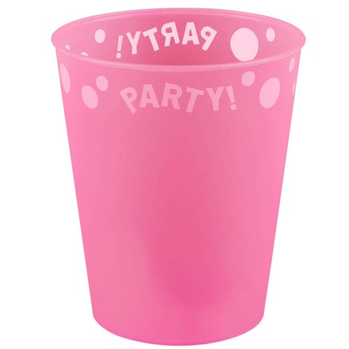 Party Pink Pink micro premium plastic cup 250 ml