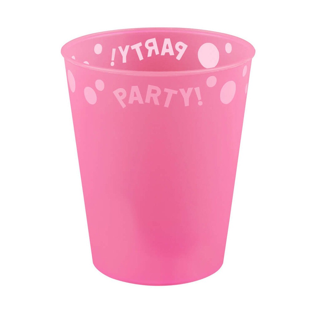 Party Pink Pink micro premium plastic cup 250 ml