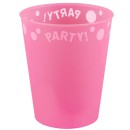 Party Pink Pink micro premium plastic cup 250 ml