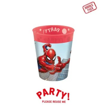 Spiderman Crime Fighter micro premium plastic cup set 4 pcs 250 ml