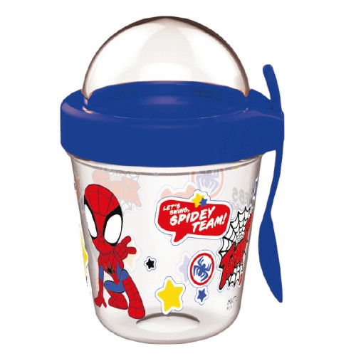 Spiderman Spidey cup with snack holder, lid and spoon 350 ml
