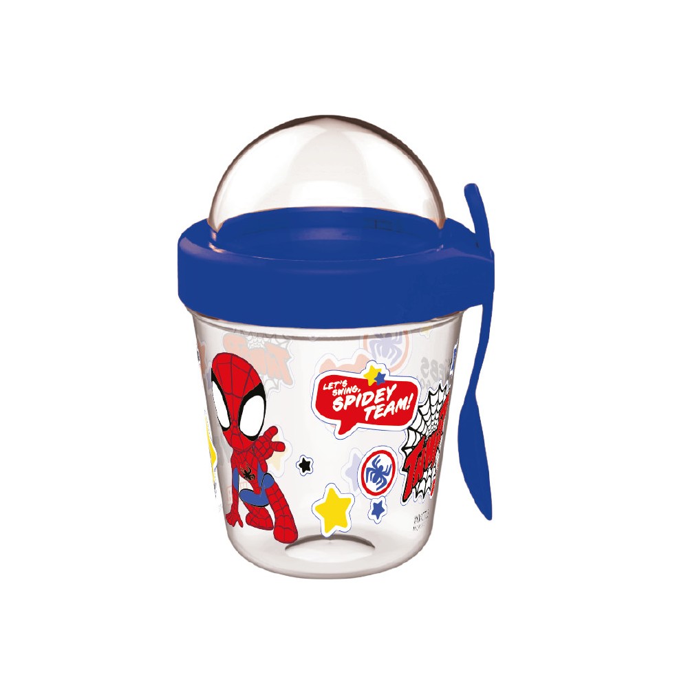 Spiderman Spidey cup with snack holder, lid and spoon 350 ml
