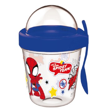 Spiderman Spidey cup with snack holder, lid and spoon 350 ml