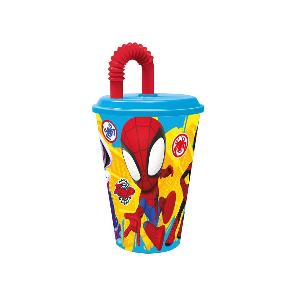 Spiderman Spidey plastic tumbler with straw, 430 ml