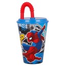 Spiderman Streets Straw Cup, Plastic 430 ml
