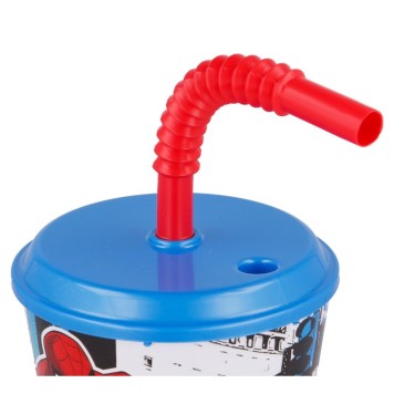 Spiderman Streets Straw Cup, Plastic 430 ml