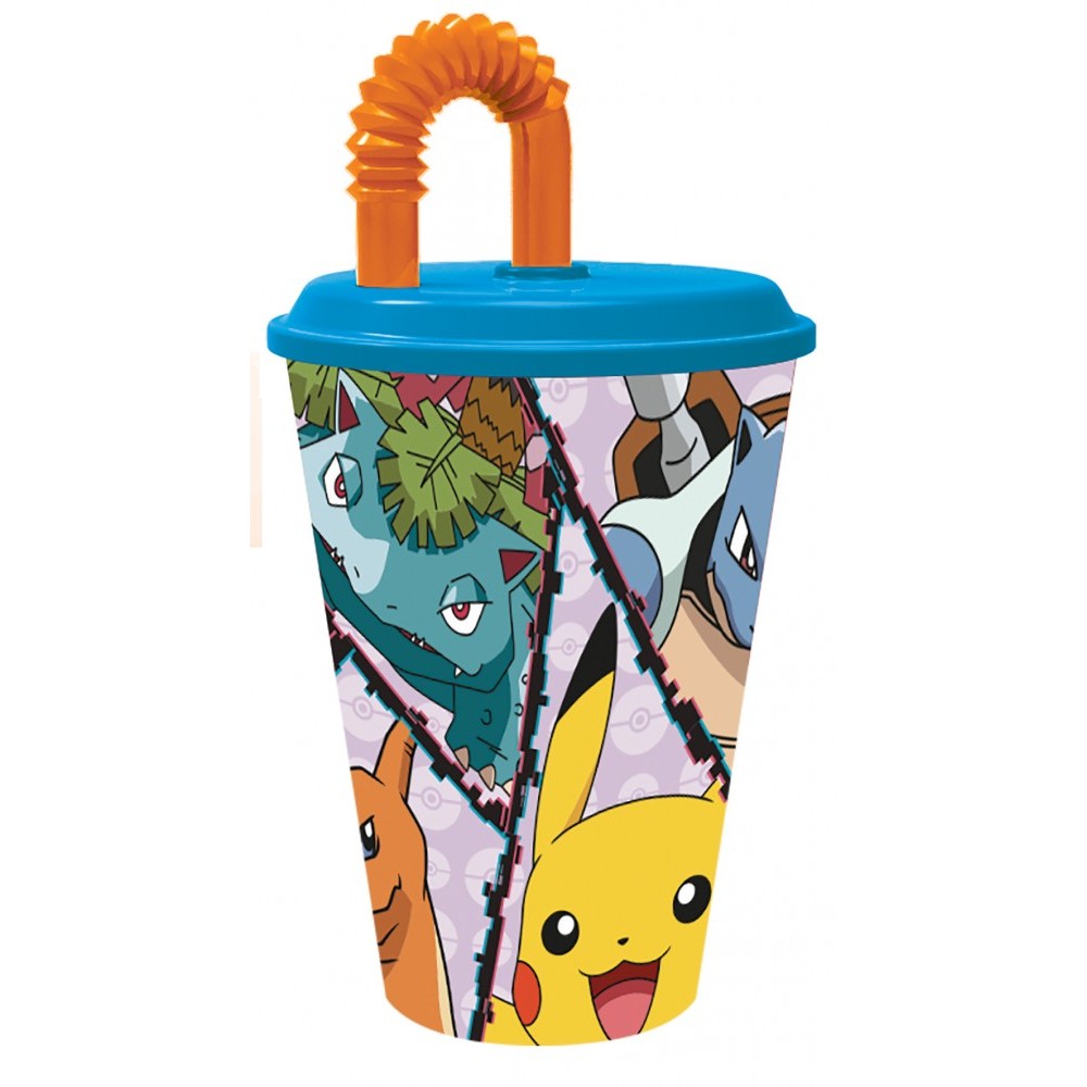 Pokémon Battle Straw Cup, Plastic 430 ml