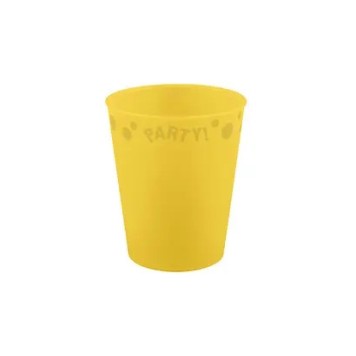 Party Yellow Yellow micro premium plastic cup 250 ml