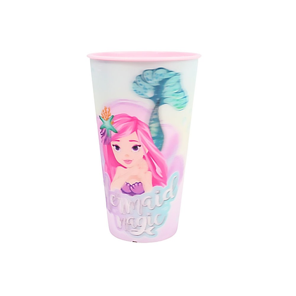Mermaid Magic 3D effect plastic cup 480 ml