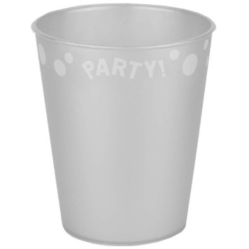 Party Silver Silver micro premium plastic cup 250 ml