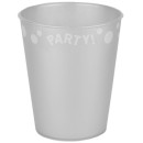 Party Silver Silver micro premium plastic cup 250 ml