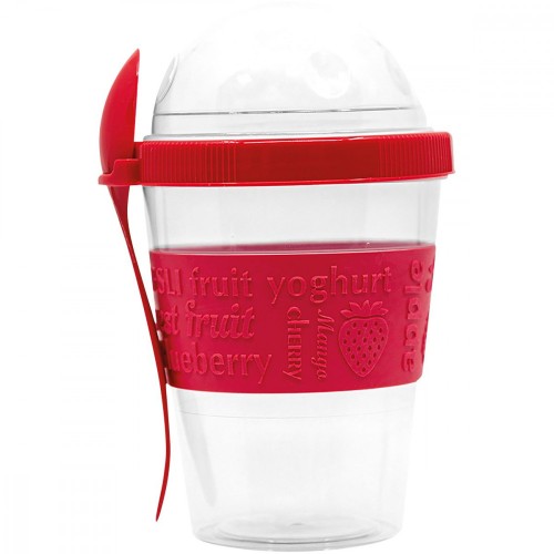 Food Container, Snack holder with lid and spoon 500 ml