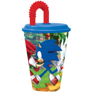 Sonic the Hedgehog Adventure Straw Cup, Plastic 430 ml