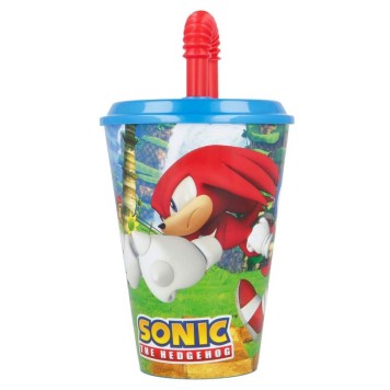 Sonic the Hedgehog Adventure Straw Cup, Plastic 430 ml