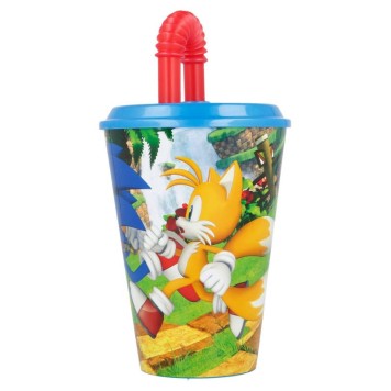 Sonic the Hedgehog Adventure Straw Cup, Plastic 430 ml