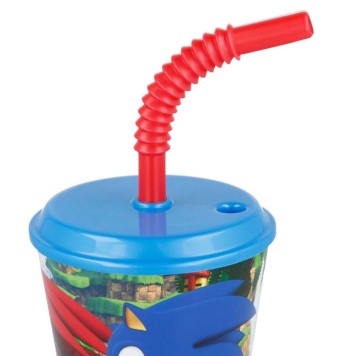 Sonic the Hedgehog Adventure Straw Cup, Plastic 430 ml