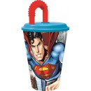 Superman Savior Straw Cup, Plastic 430 ml