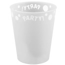 Party White White micro premium plastic cup 250 ml