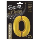 Number Gold Mat Gold number 0 foil balloon 92 cm