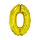 Number Gold Gold Number 0 Foil Balloon 76 cm