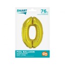 Number Gold Gold Number 0 Foil Balloon 76 cm