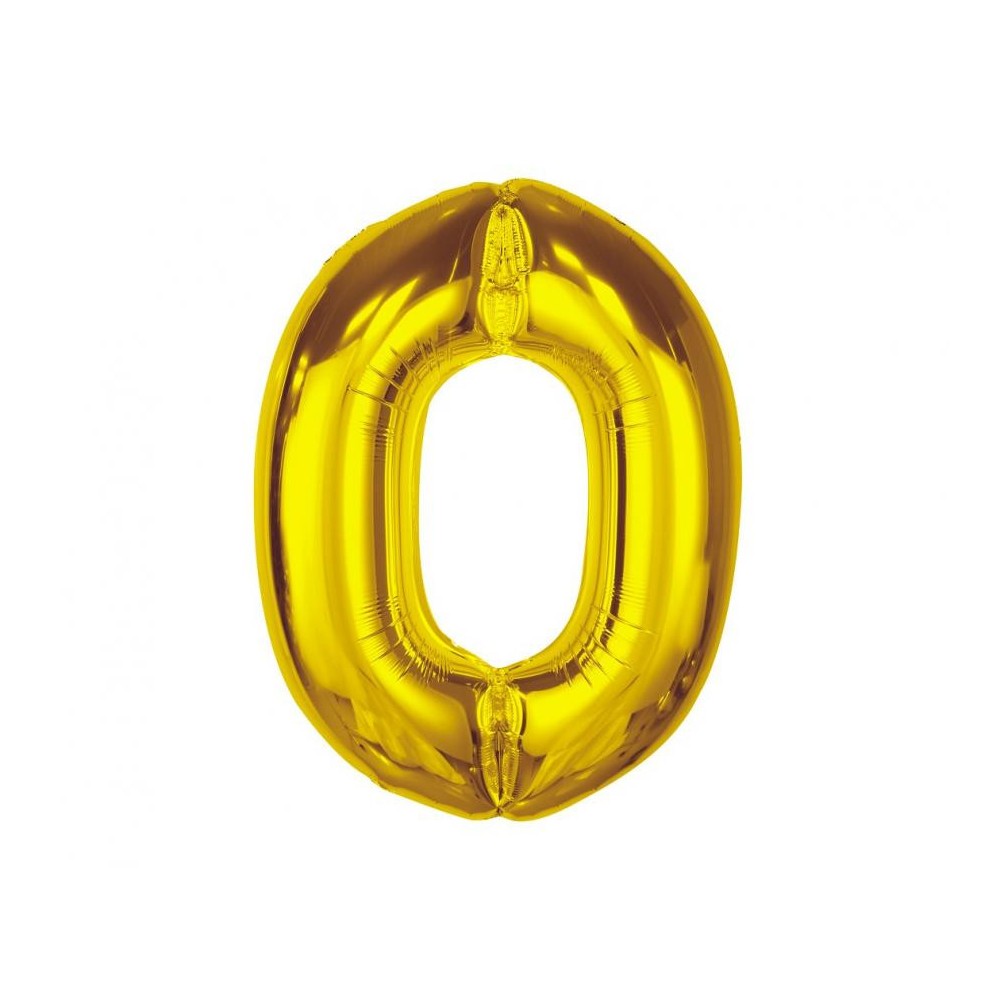 Number Gold Gold number 0 foil balloon 92 cm