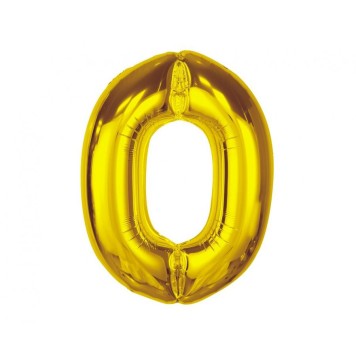 Number Gold Gold number 0 foil balloon 92 cm