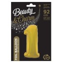 Number Gold Mat Gold Number 1 Foil Balloon 92 cm