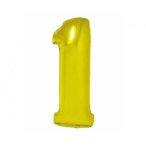 Number Gold Gold number 1 foil balloon 76 cm