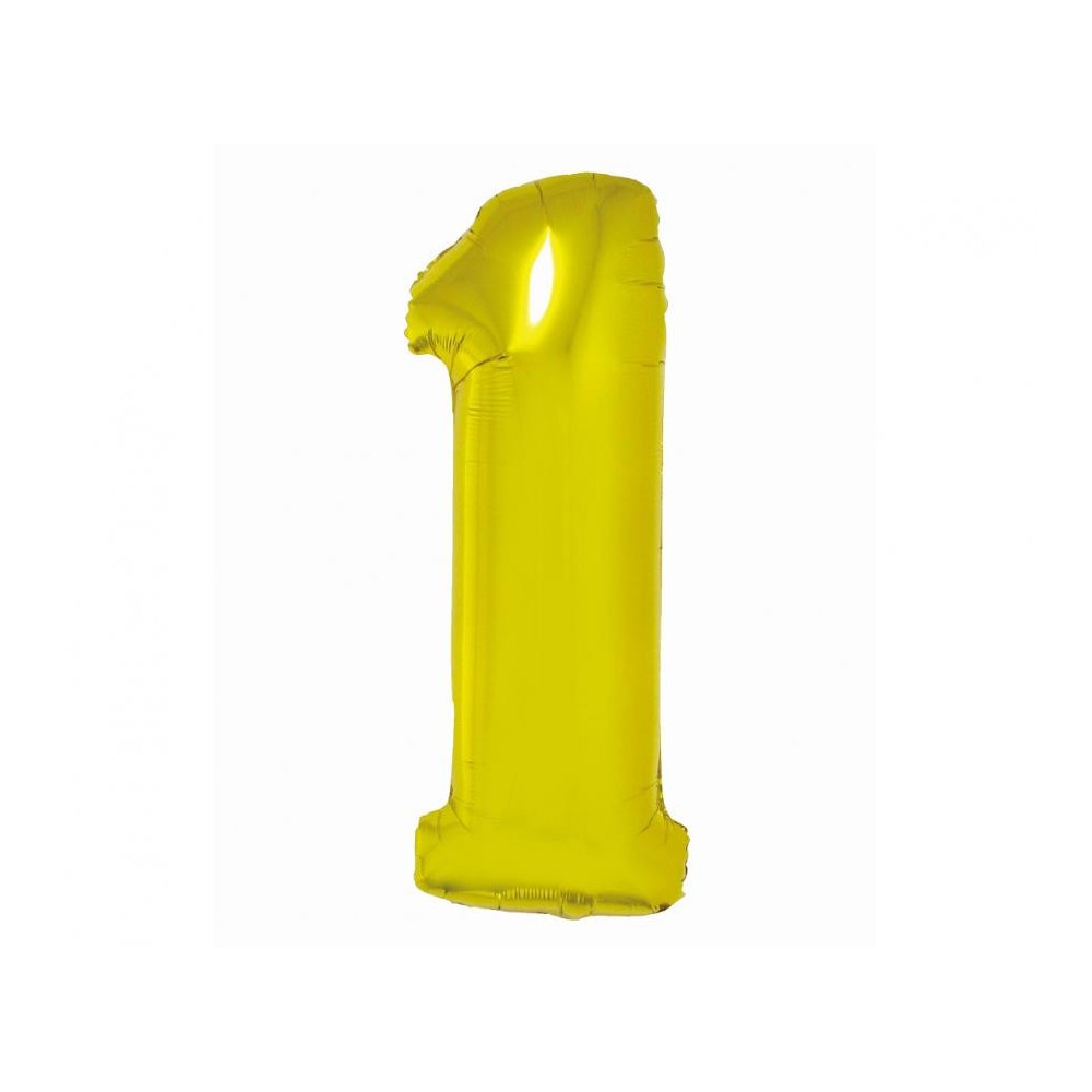 Number Gold Gold number 1 foil balloon 76 cm