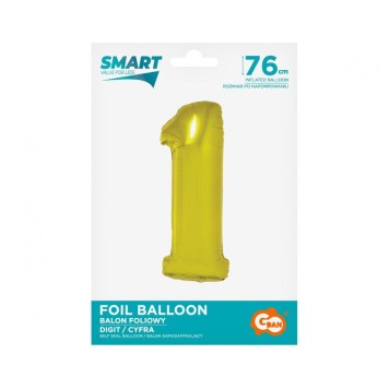 Number Gold Gold number 1 foil balloon 76 cm
