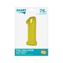 Number Gold Gold number 1 foil balloon 76 cm