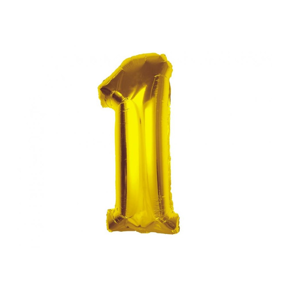 Number Gold Gold Number 1 Foil Balloon 92 cm